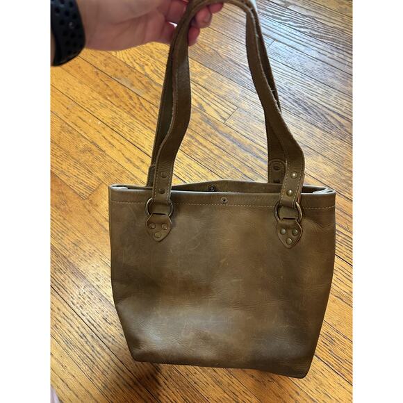 Longleaf Leather Tote Bag Womens Medium Brown Handcrafted Genuine Leather Purse